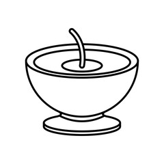 Candle icon. Fire flame and light theme. Isolated design. Vector illustration