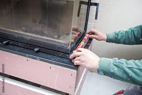 Fireplace Installing Fireplace Made From Calcium Silicate Fire