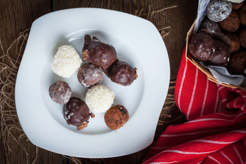 Homemade sweet balls.