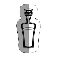 Oil flask icon. Spa center healthy lifestyle and care theme. Isolated design. Vector illustration