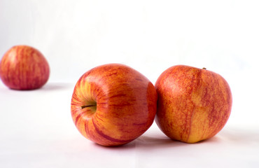 Red Apples on black background