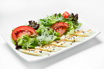 Fresh vegetables salad isolated