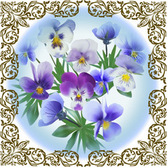 Obraz premium garden violet-bush-frame-16-r