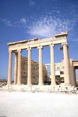 Fototapeta premium Ruins of the Temple Parthenon at the Acropolis.