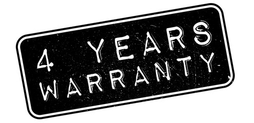 4 years warranty rubber stamp