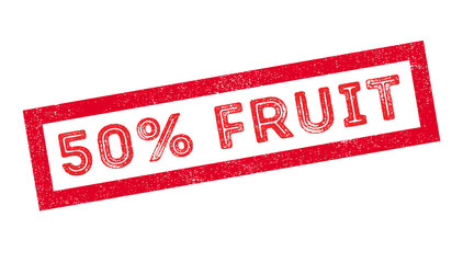 50 percent fruit rubber stamp
