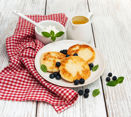 cottage cheese pancake with blueberry