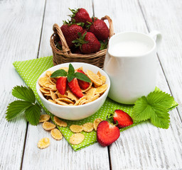 Muesli with strawberries