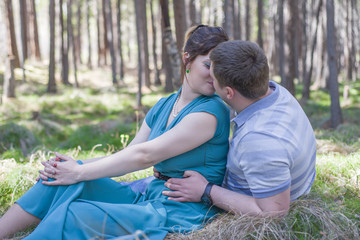 Loving couple resting on the nature. © sanchos303