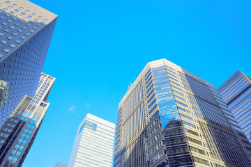 High-rise buildings of fine weather -  Otemachi , Tokyo, Japan