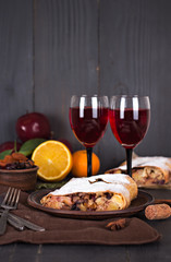strudel and wine