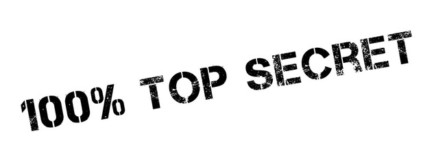 100 percent top secret rubber stamp