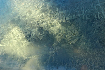 Frostwork on the windscreen