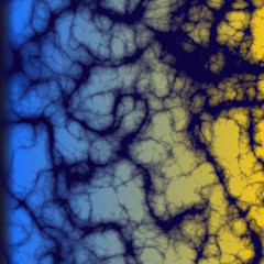 Threads on complimentary background, digital illustration art work.