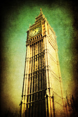 Fototapeta na wymiar vintage style picture of the Big Ben in London