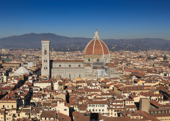 Fototapeta na wymiar Florence Duomo and city skyline, Florence, Italy