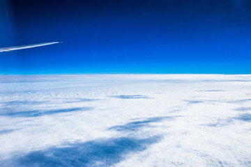 Naklejka na ściany i meble Aerial view from an airplane