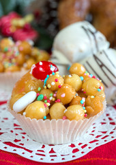 Christmas background struffoli