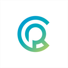 Vector C  P letter logo template