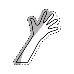Human hand silhouette icon vector illustration graphic design