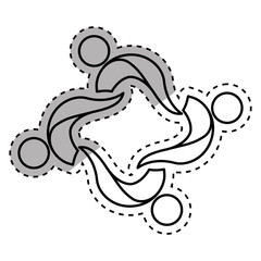 People abstract pictogram icon vector illustration graphic design