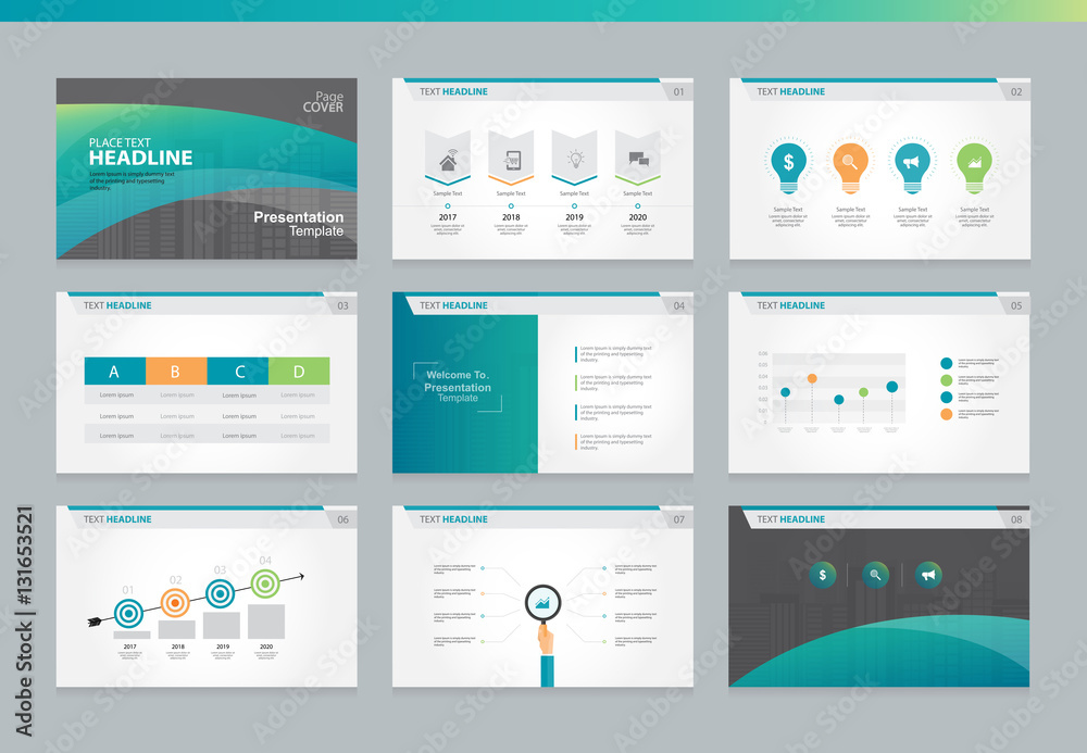 Poster page layout design template for business presentation page with page cover background design and inf