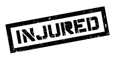 Injured rubber stamp