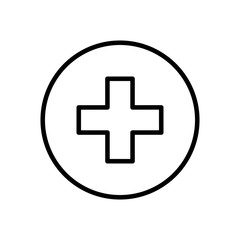 Addition plus sign icon vector illustration graphic design