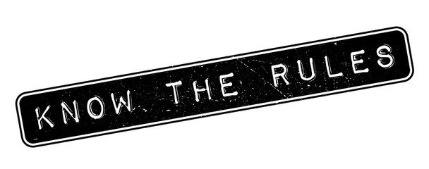 Fototapeta premium Know the rules rubber stamp
