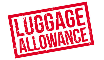 Luggage Allowance rubber stamp
