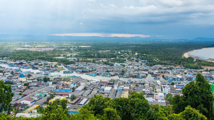 estuary and fishing village