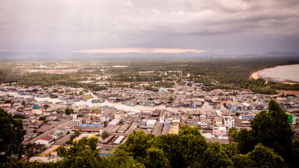 estuary and fishing village