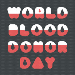 Hand drawn modern  poster or  banner for blood donor - 131656706