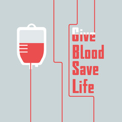 Hand drawn modern poster or banner for blood donor - 131656707