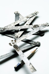 Folding metal meter.