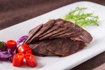 Chinese style smoked beef