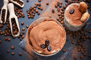 Traditional Italian dessert tiramisu