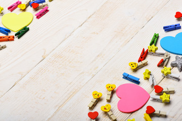 valentine cards with clothespins