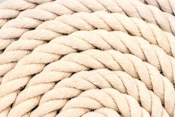 Rope coiled up in circles