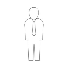 Businessman executive pictogram icon vector illustration graphic design