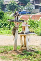old spirit house or san phra phum in Thailand