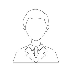 Businessman executive Profile icon vector illustration graphic design