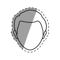 Man faceless head icon vector illustration graphic design