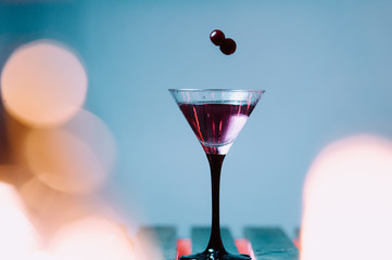 colourful cocktail with splashes