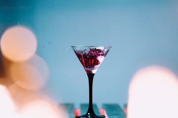 colourful cocktail with splashes