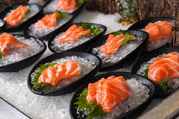 Salmon sashimi - japanese food style