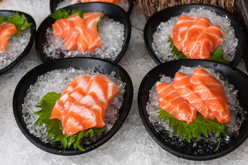 Salmon sashimi - japanese food style