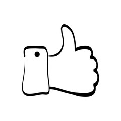 Hand thumb up icon vector illustration graphic design