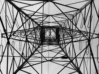 Electricity tower building