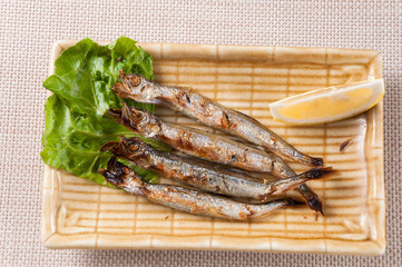 Japanese grilled capelin